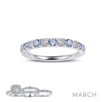 BR004 Simulated Diamond Birthstone Rings