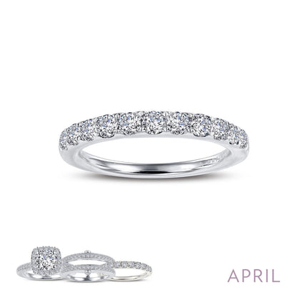 BR004 Simulated Diamond Birthstone Rings