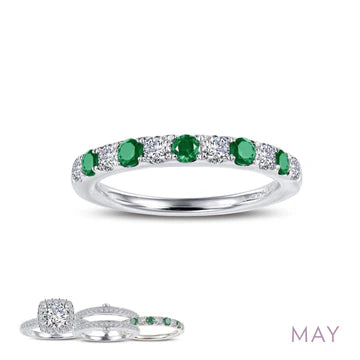 BR004 Simulated Diamond Birthstone Rings