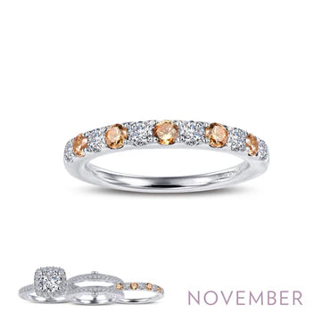 BR004 Simulated Diamond Birthstone Rings