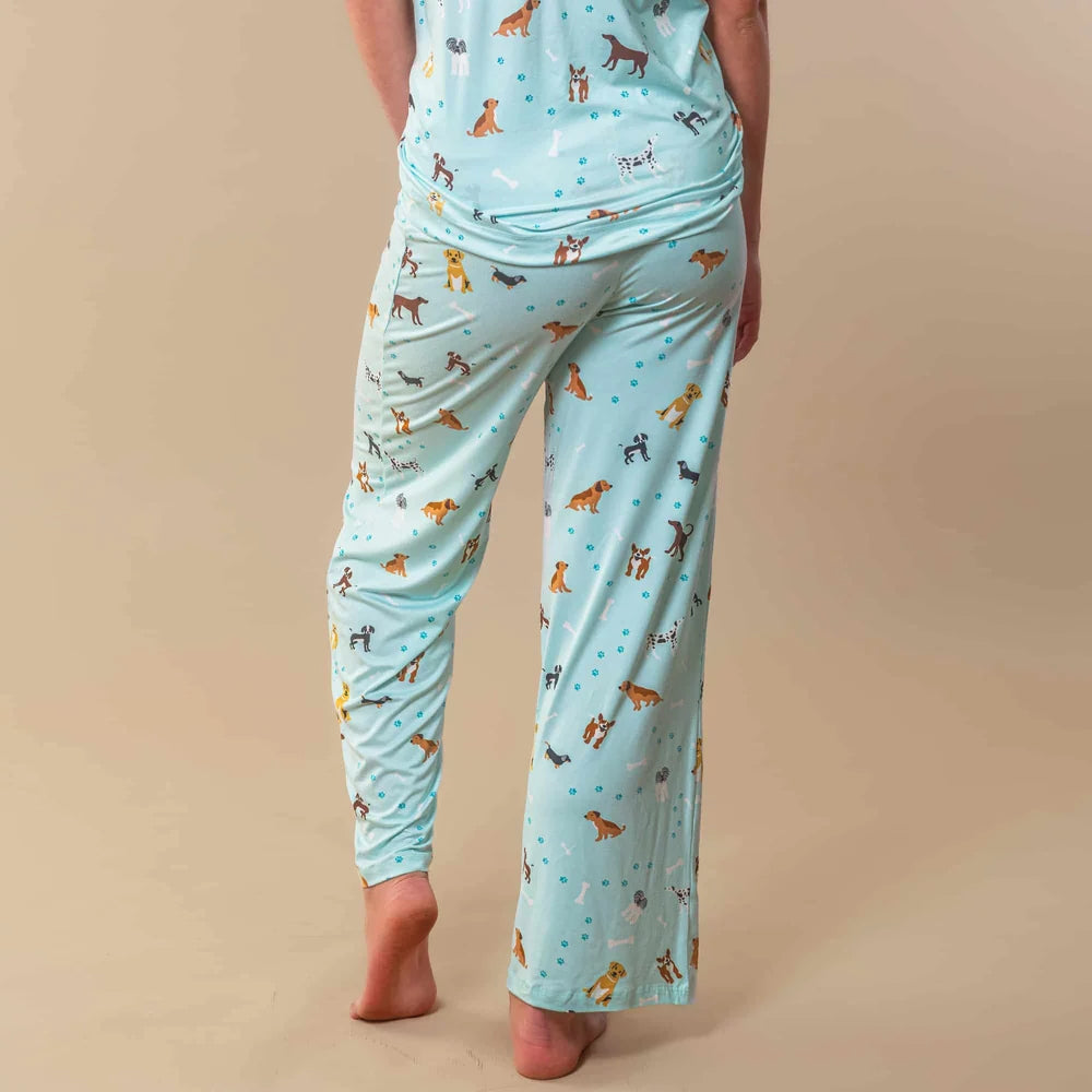 Amanda Blu Bark At The Park Pajama Pants | Blue Puppy Dog PJ Bottoms 0