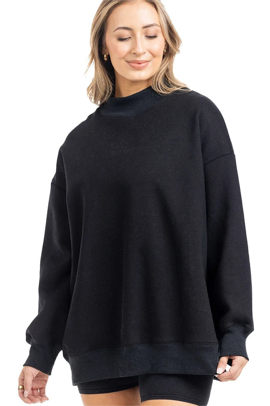 KDC-SWTS-500_BLK Katydid Black Essentials Mockneck Sweatshirt 0