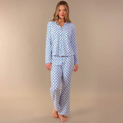 97867 Amanda Blue Blu Diamond Pajama Pants | Blue Cloud Plush PJ Bottoms 0