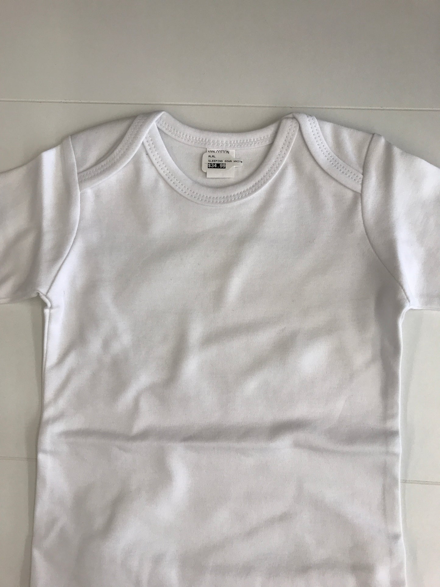 Newborn Baby Sleeping Gown in Blue, White, or Pink with Collar and without Collar 0