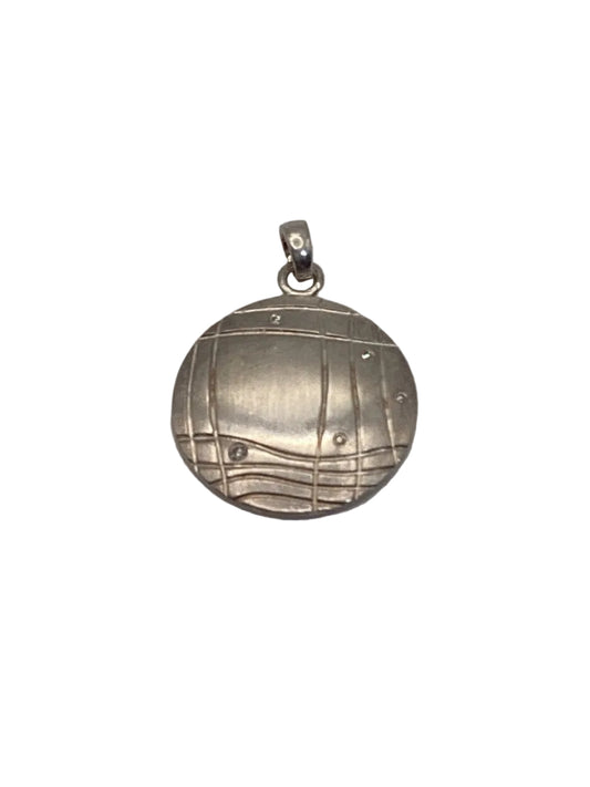 9780 Sterling Silver .05Ct Diamond Round Pendant with Bail