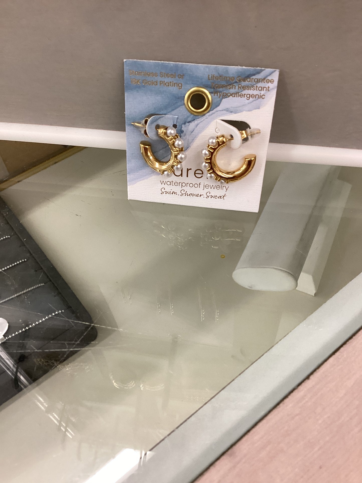 10771 Narelle Pearl Hoop Earrings 0