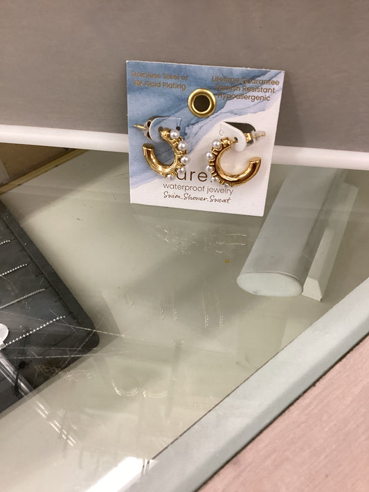 10771 Narelle Pearl Hoop Earrings 0