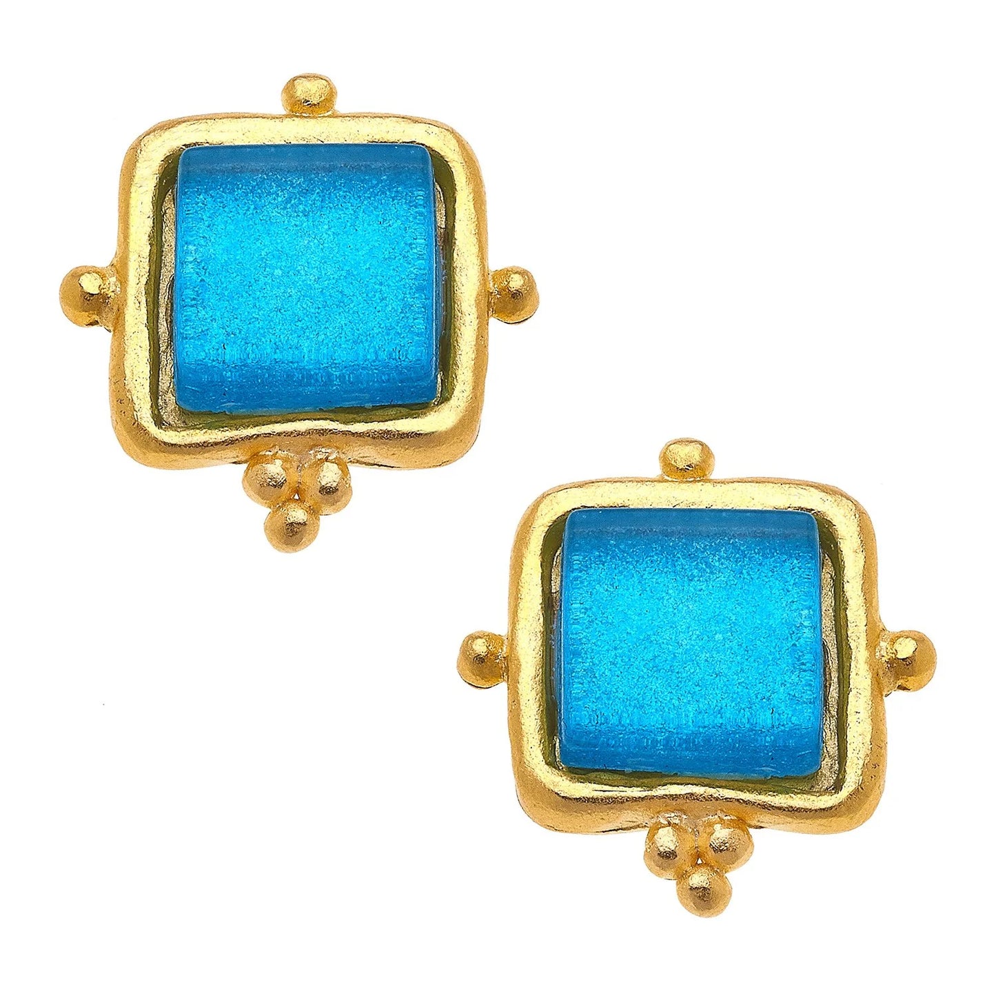 Susan Shaw Gold Plated Madeline Studs