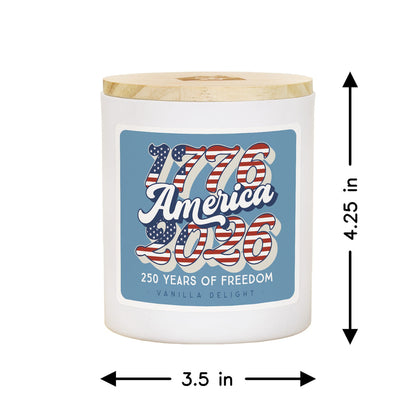 CDL1771 Sincere Surroundings 1776 America 2026 Candle in Vanilla Delight