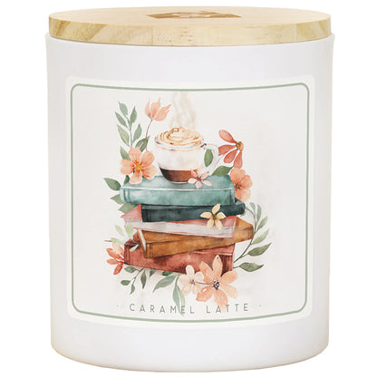CDL1913 Sincere Surroundings Coffee Books Flowers Candle - LAT 0