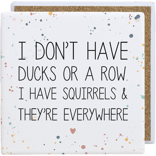 COS1019 Sincere Surroundings Ducks Squirrels Everywhere Coaster