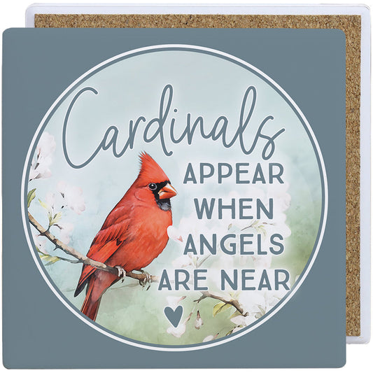 COS1034 Sincere Surroundings Cardinals Appear Blue Coaster