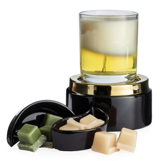 CWDBAG Candle Warmers Black & Gold 2-in-1 Spilt Dish Warmer 0