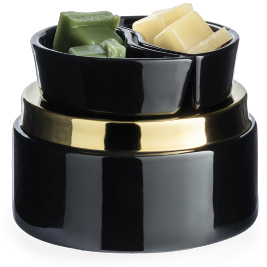 CWDBAG Candle Warmers Black & Gold 2-in-1 Spilt Dish Warmer 0