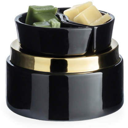 CWDBAG Candle Warmers Black & Gold 2-in-1 Spilt Dish Warmer 0