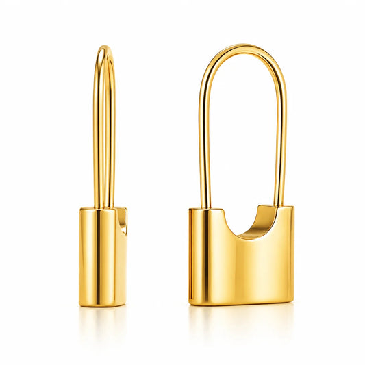 72 Ellie Vail Waterproof Gold-Plated Stainless-Steel Londyn Lock Earrings