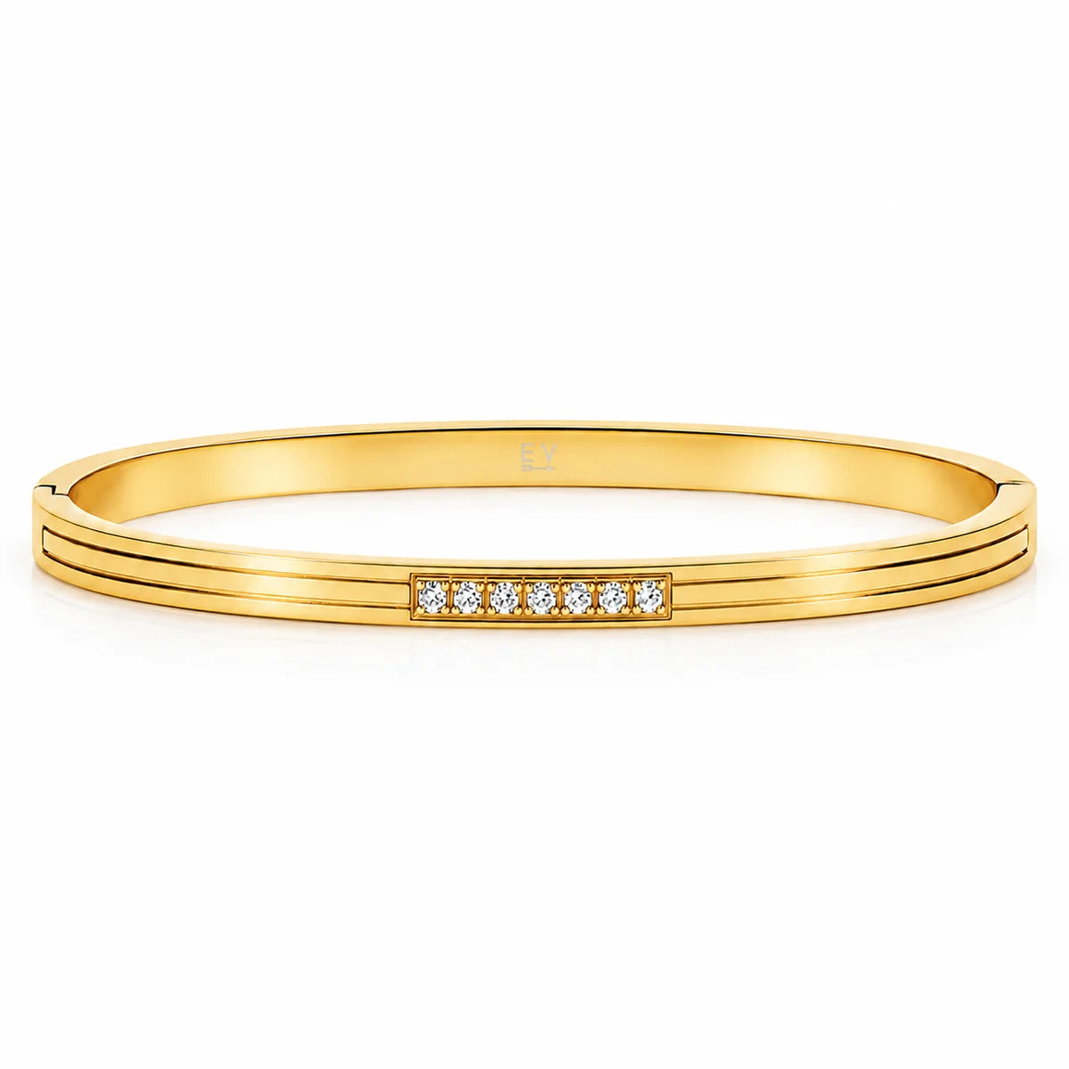245 Ellie Vail Waterproof Gold-Plated Stainless-Steel Cleo Bangle Bracelet