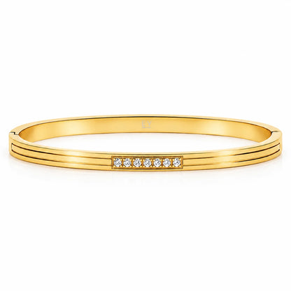 245 Ellie Vail Waterproof Gold-Plated Stainless-Steel Cleo Bangle Bracelet