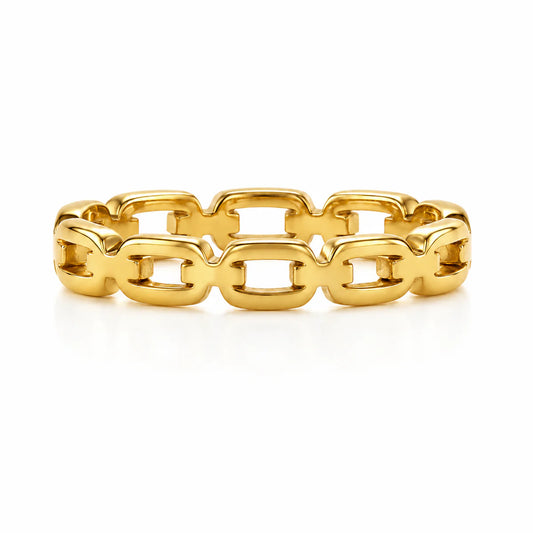 176 Ellie Vail Waterproof Gold-Plated Stainless-Steel Gold Billy Dainty Chain Ring