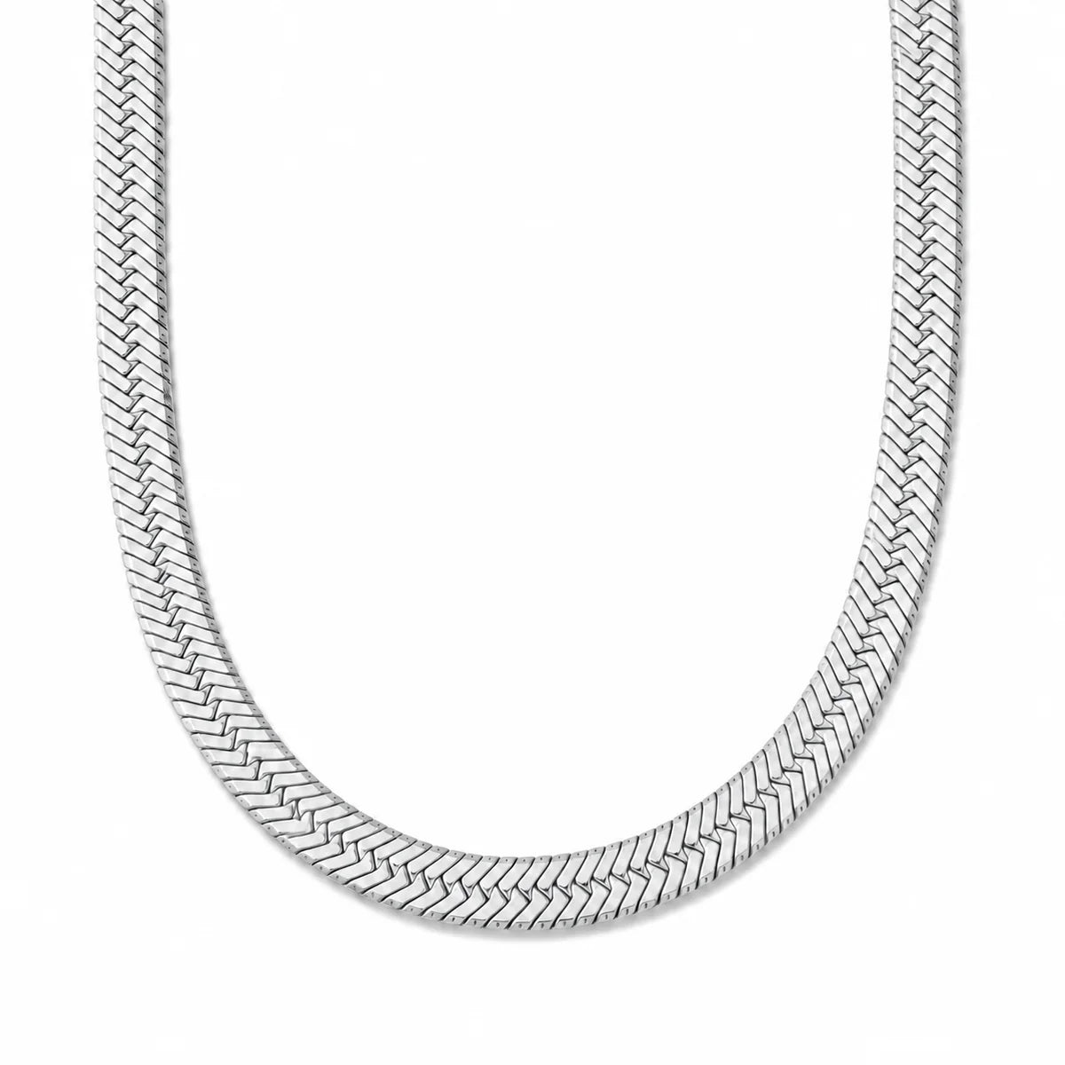 422 Ellie Vail Waterproof Stainless-Steel Paola Herringbone Chain Necklace
