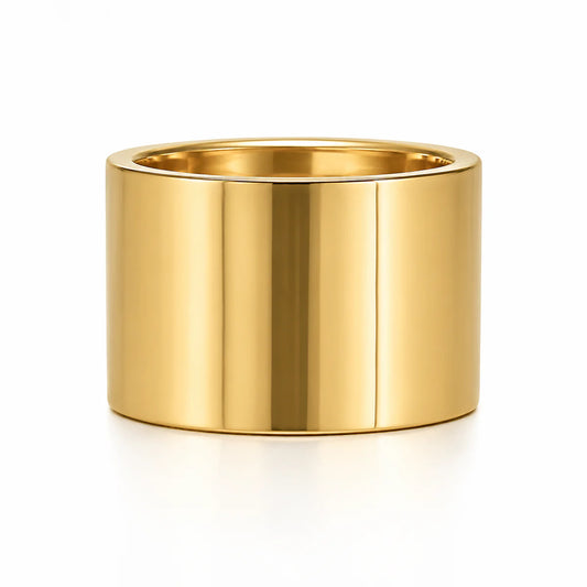 183 Ellie Vail Waterproof Gold-Plated Stainless-Steel Duke Cigar Ring GLDTNE