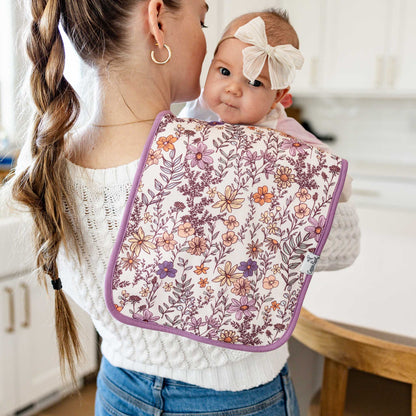 CP-BUCL-0181-NSZ Copper Pearl Flora Premium Burp Cloths