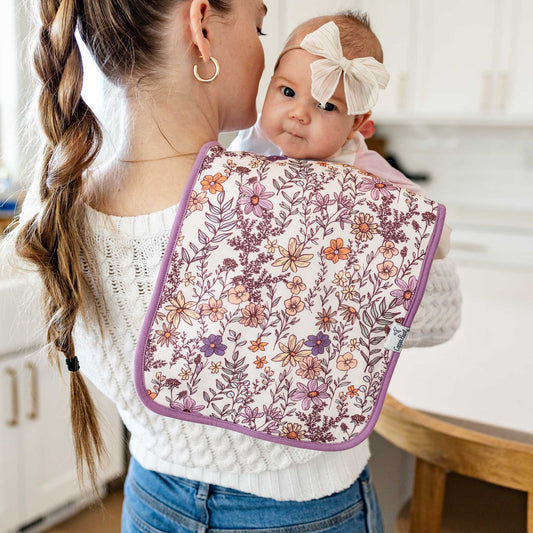 CP-BUCL-0181-NSZ Copper Pearl Flora Premium Burp Cloths