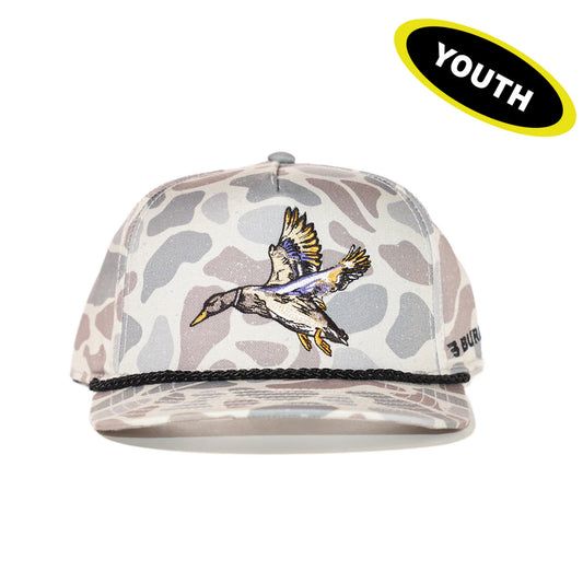 YC-DIVM-CDC Burlebo Youth Cap - Diving Mallard - Classic Deer Camo