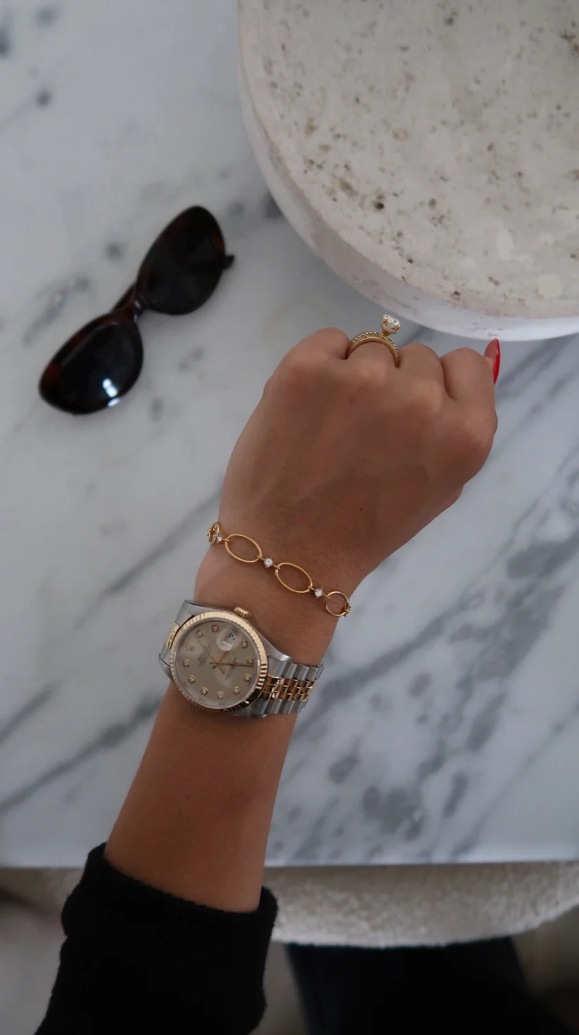 406555 Chansutt Pearls Jojo Bracelet 6-9in Water Resistant 18k Plated Stainless Steel 0