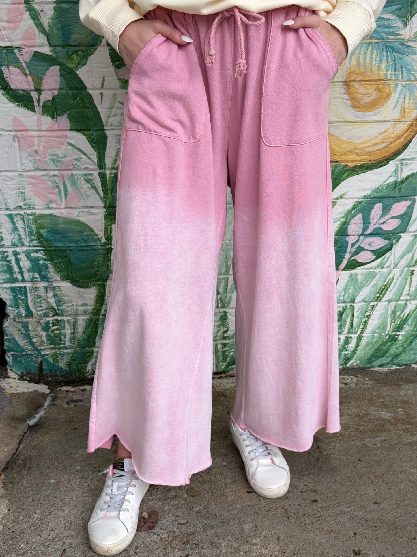 Easel Dressed To Chill Ombre Deep Rose Ginny Pant