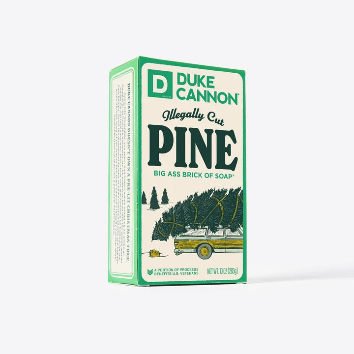 BSBA-PINE10 Duke Cannon Illegally Cut Pine Big Ass Brick of Soap® Split Wood + Pine Needles 0