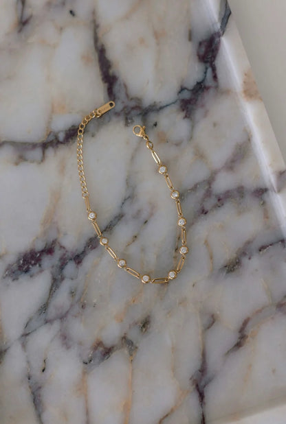 Chansuttpearls Scout Bracelet 18k Gold Plated Stainless Steel Water Resistant 6-8" Long 0