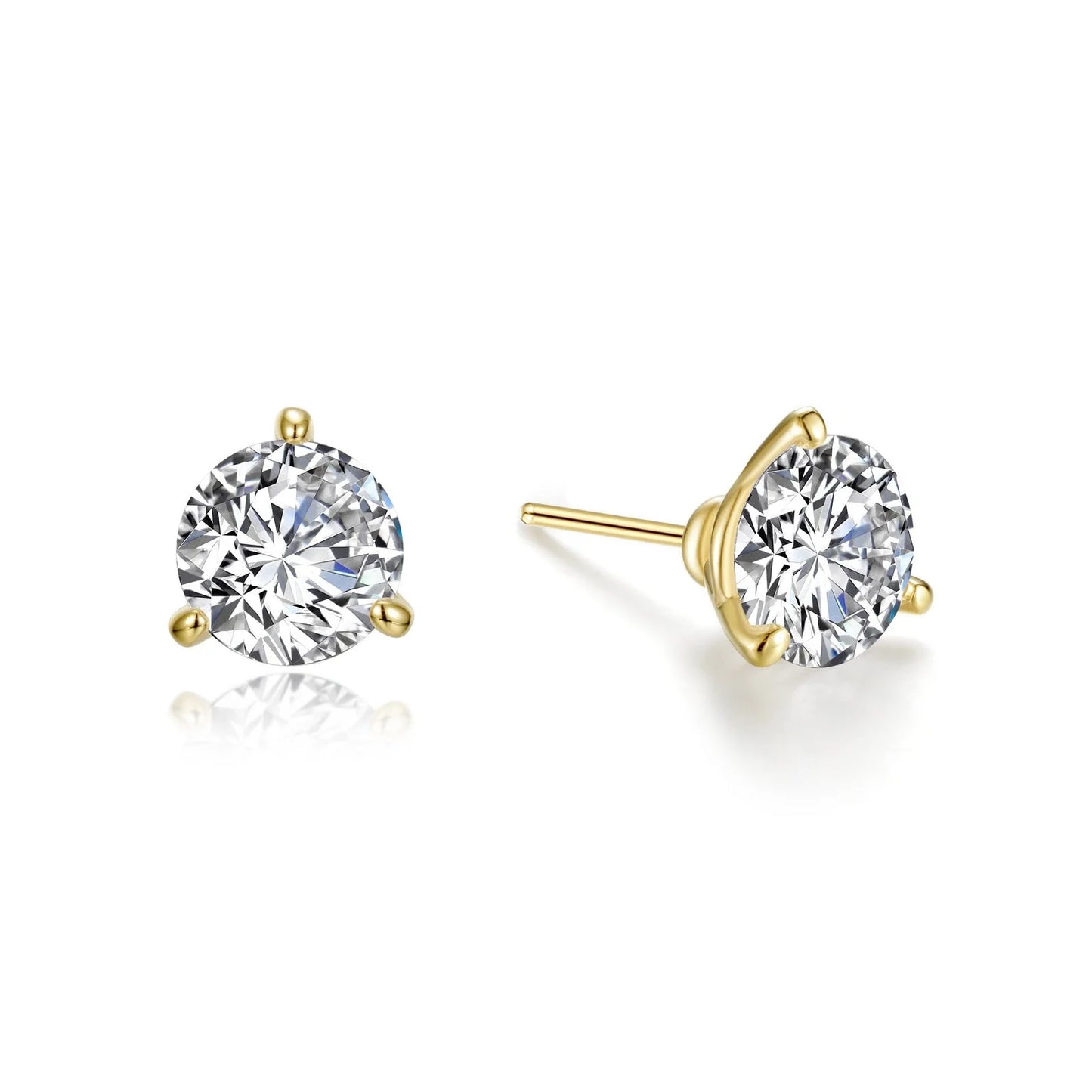 E0204CLP Lafonn Gold Plated Sterling Silver and Sterling Silver 2.5CTW 3 PRNG MARTIN