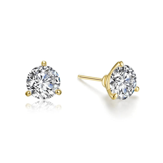 E0204CLP Lafonn Gold Plated Sterling Silver and Sterling Silver 2.5CTW 3 PRNG MARTIN