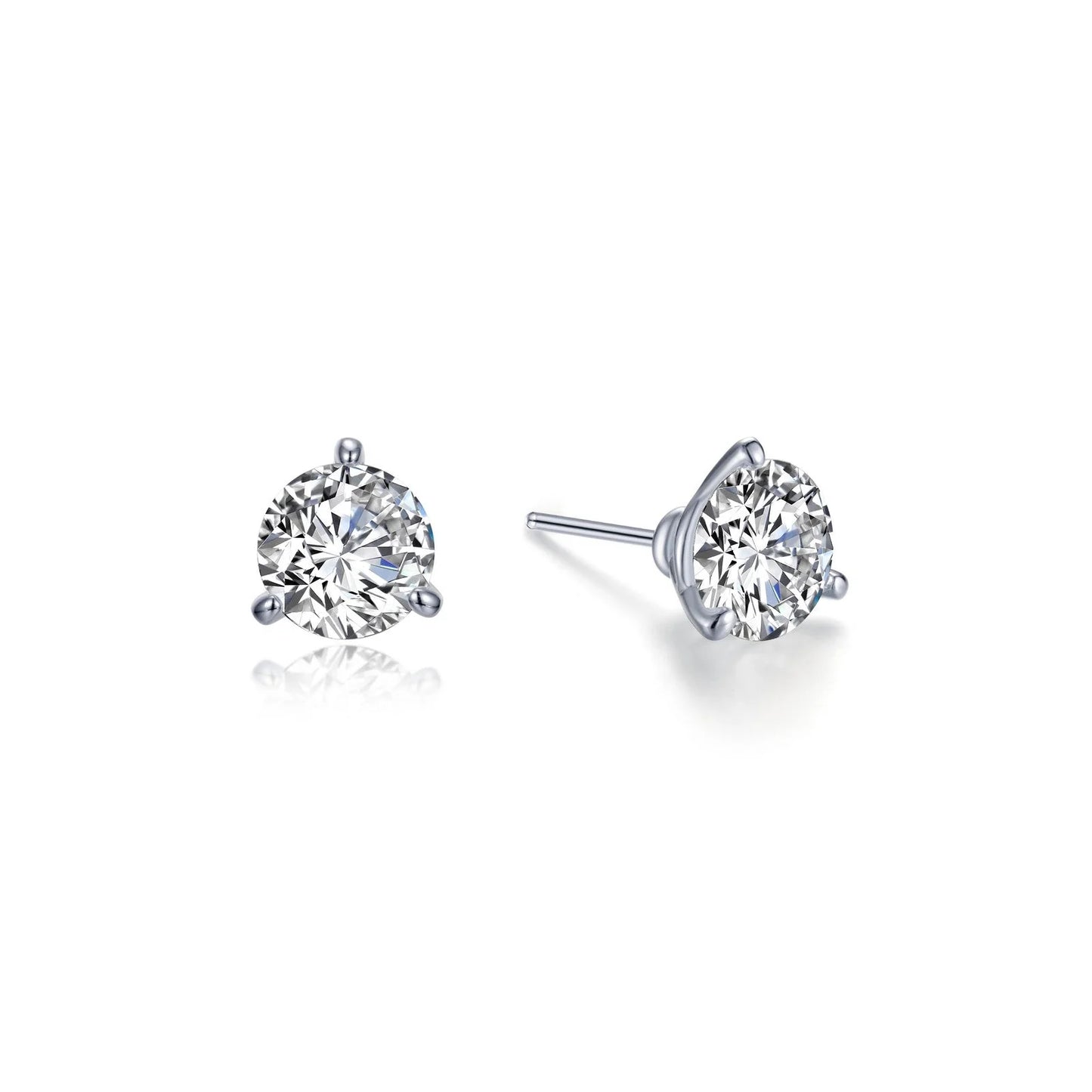 E0206CLG Lafonn Gold Plated Sterling Silver and Sterling Silver 1.0CTW 3PRNG MART