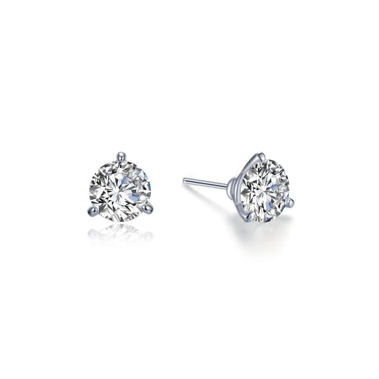 E0206CLG Lafonn Gold Plated Sterling Silver and Sterling Silver 1.0CTW 3PRNG MART