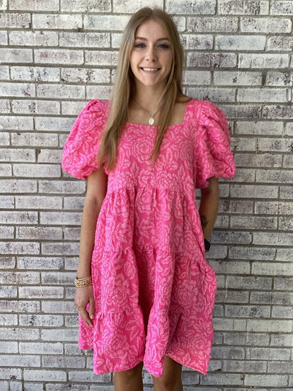 7982B-HP GRACE & EMMA PINK DOLLY DOLL DRESS