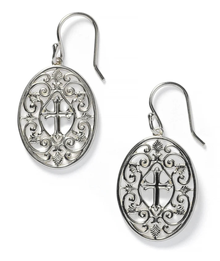 739 DER E821 Southern Gates Sterling Silver Inspiration Keepsake Cross Earrings 0