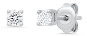 EDLAB-25 Sterling Silver 1/4CTTW Lab Grown Diamond Earrings