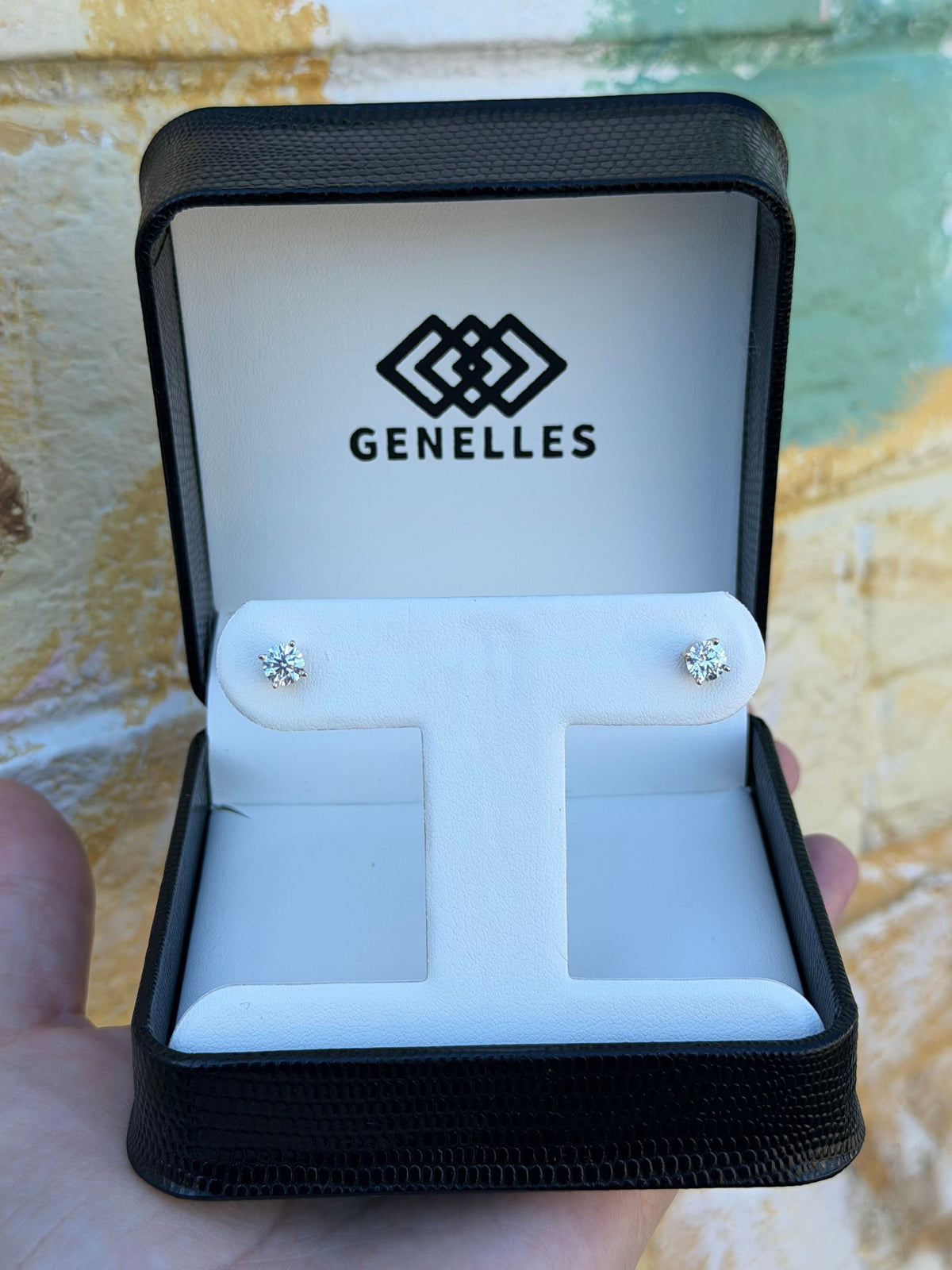 S22-G-14K-HCM 14K Yellow Gold 1CTW Natural Diamond Earrings Screwback 0