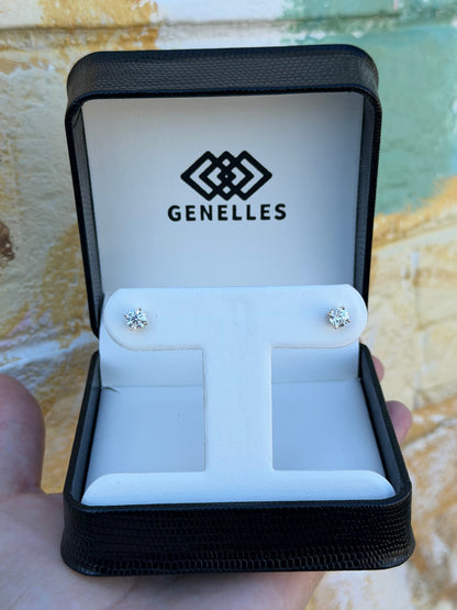 S22-G-14K-HCM 14K Yellow Gold 1CTW Natural Diamond Earrings Screwback 0