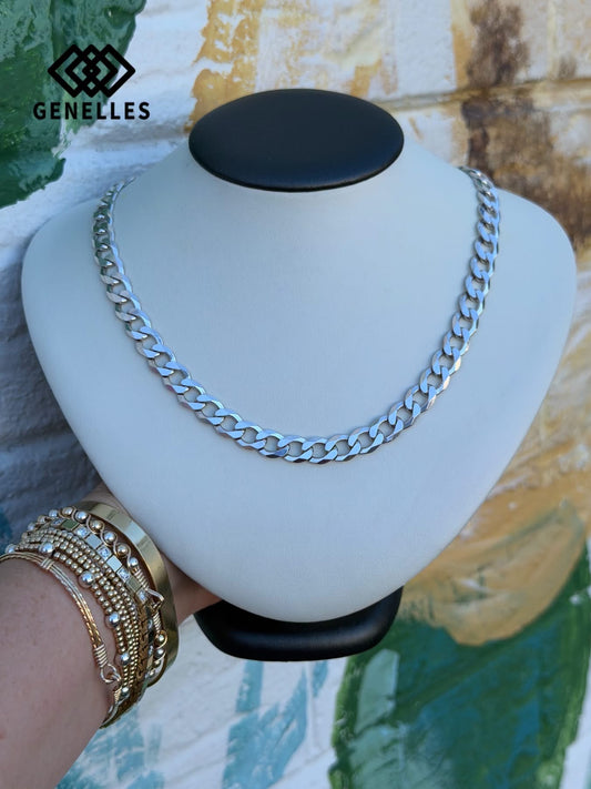 SLCURB250-26 Sterling Silver 26" Long 8MM Curb Chain 0