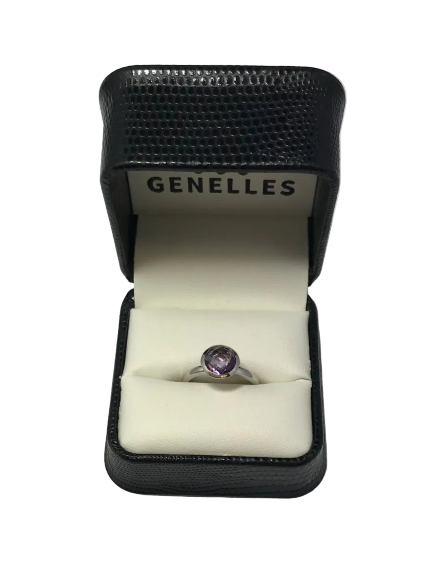 N 14K White Gold Amethyst Ring