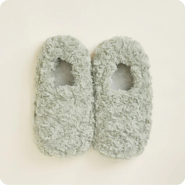 FW-SLI-CSG-V2 Warmies Curly Sage Green Slippers