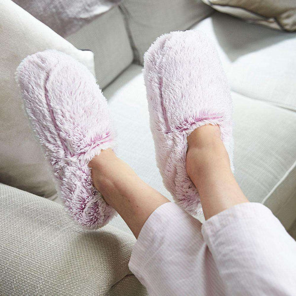 FW-SLI-MP Warmies MARSHMALLOW LAVENDER WARMIES SLIPPERS