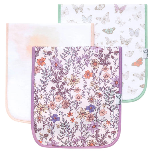 CP-BUCL-0181-NSZ Copper Pearl Flora Premium Burp Cloths