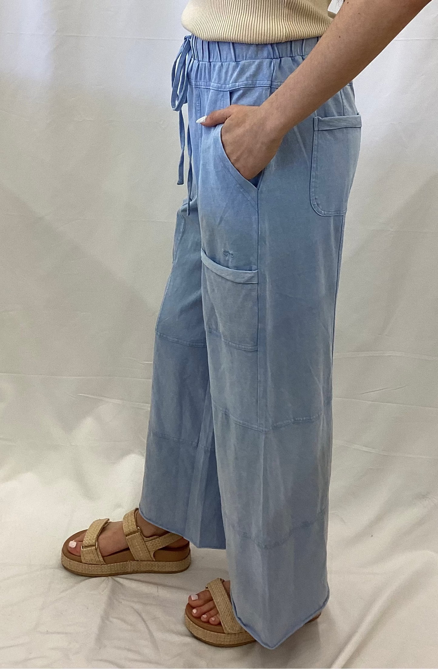 PP-0126-PNT-WSH-VNTG-WL-LD Simply Southern Vintage Wash Wide Leg Pant in Light Denim