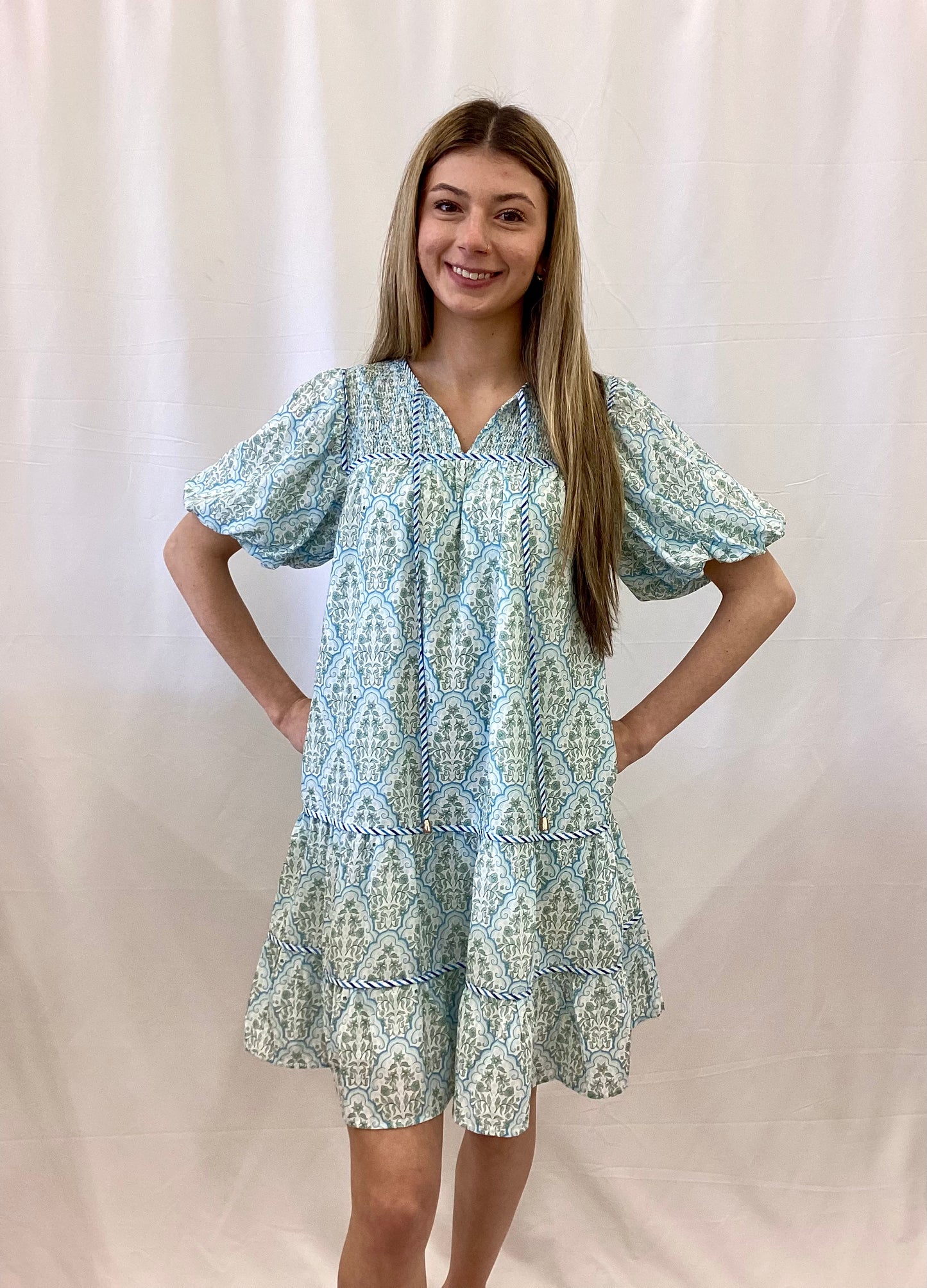 PP-0126-DRS-PRIM-CNTR-SCFLW Simply Southern Paisley Print Dress