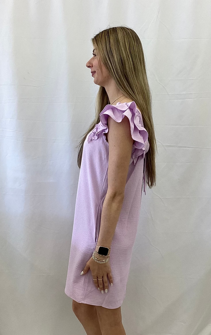 PP-0126-DRS-CQT-LILAC Simply Southern Lilac Bow Dress