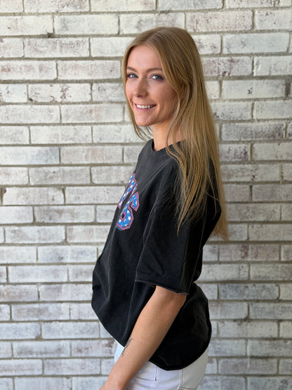 7821B-BLK-1776 On Black T-Shirt